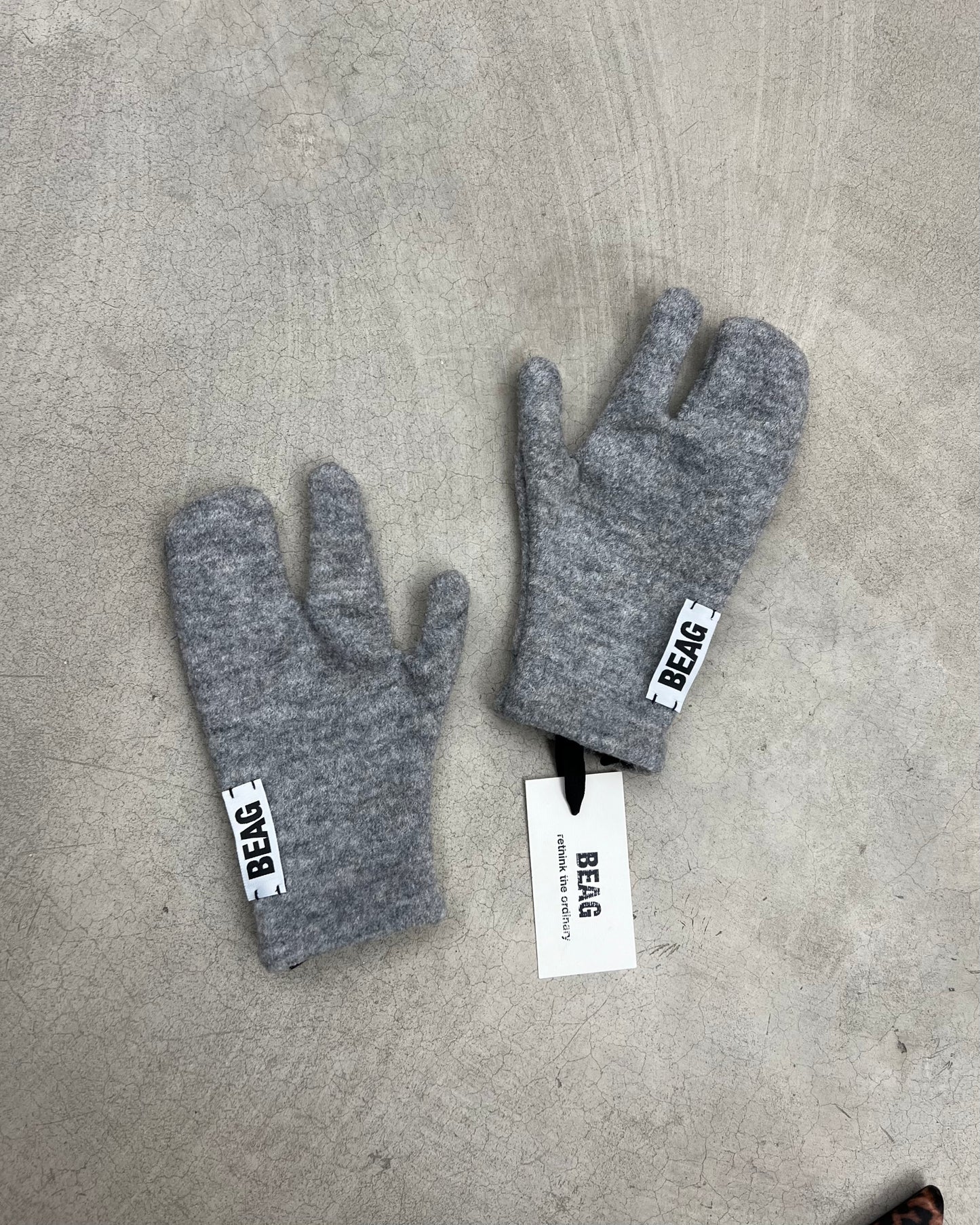 Guantes Tabi - lana gris